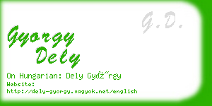 gyorgy dely business card